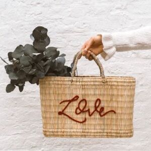 Franki Resort Love Straw Tote